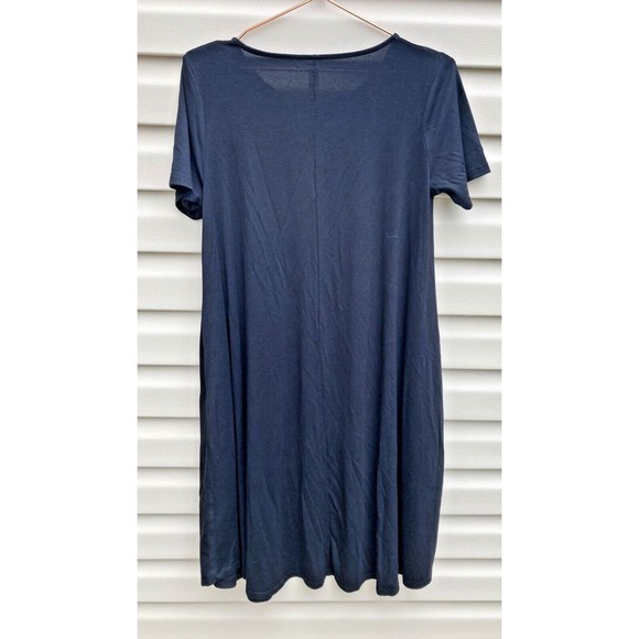 Zenana Women's Black Flared T-Shirt Midi Knee Length Dress with Side Pockets Med - Picture 2 of 10